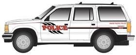 Atlas Model Railroad Company 840245275937 Ho 30000162 - 1993 Ford Explorer Inch Union Pacific Rr Police