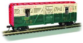 Bachmann 19709 Trains - 40ft Animated Stock Car Christmas Np&s #12040 With Rein
