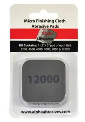 232-2000 Creations Unlimited Micro Finishing Cloth Abrasive Pads Pkg 6 2000