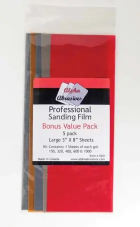 232-201 Creations Unlimited Professional Sanding Film 3 X 8in 7.6 20.3cm Sheets I 0201