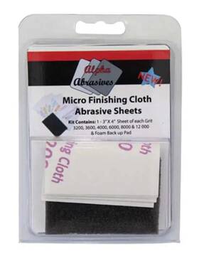 Creations Unlimited 232-2050a Micro Finishing Cloth Abrasive 3 X 4in Sheets With Foa 2050a