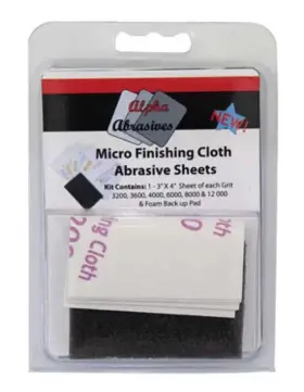 232-2050a Creations Unlimited Micro Finishing Cloth Abrasive 3 X 4in Sheets With Foa 2050a