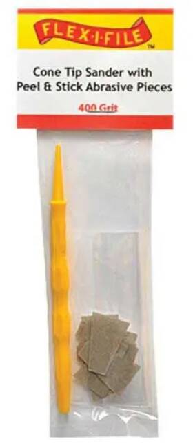 Creations Unlimited 232-cs400 Cone-tip Sander 400 Grit Abrasive Pieces 10 And Handle Cs400