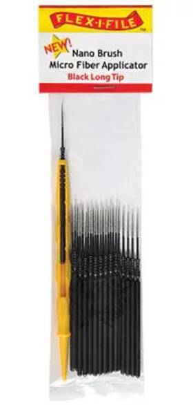 Creations Unlimited 232-n934002b Long Tip Nano Brush Bulk Pack Black Contains 100 N N934002b
