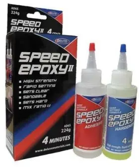 4-minute Deluxe Materials Dlmad65 Speed Epoxy Ii Set Time 7-9/16oz 224g Ad65