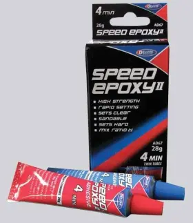 4-minute Deluxe Materials Dlmad67 Speed Epoxy Ii Set Time 15/16oz 28g Tube Ad67