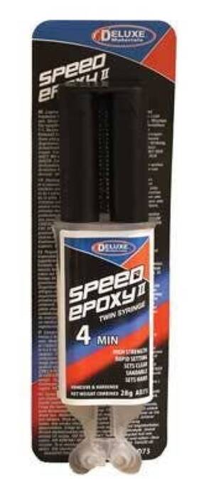 Deluxe Materials Dlmad73 Speed Epoxy Ii 4-minute Set Time 15/16oz 28g Syringe Ad73