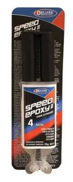 4-minute Deluxe Materials Dlmad73 Speed Epoxy Ii Set Time 15/16oz 28g Syringe Ad73