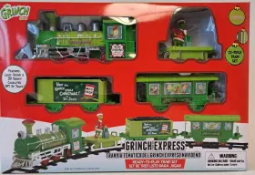 A27894 Dr. Seuss The Grinch Christmas Holiday Express Play Train Set 12pc New 2024