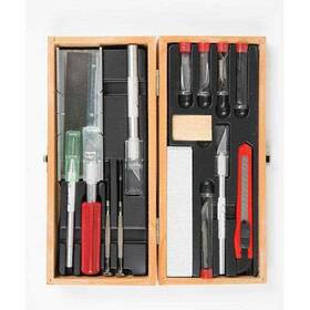 Excel Tools Exl44286 Deluxe Wooden Boxed Tool Sets Knife Set 44286