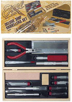 Excel Tools Exl44291 Deluxe Wooden Boxed Tool Sets Ship Builders Set 44291