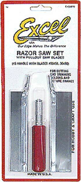 Excel Tools Exl55670 Razor Saw Set Handle With 2 Blades Carded 55670