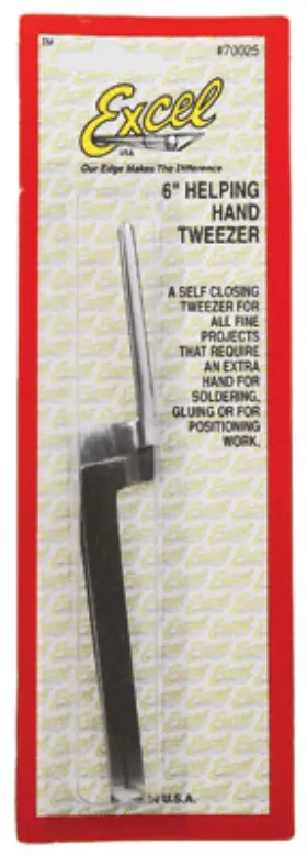 Exl70025 Excel Tools 6in Helping Hand Tweezer Carded 70025