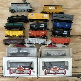 Freight Cars 73661 N Scale 15pc Mixed Lot Southern Pacific Multicolor Box Tank Reefer