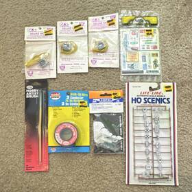 International Hobby Corp Model Power Testors Seuthe Life-like 5190 Ihc Life-like Ho Scale Lot Motor Signs Wire Decals