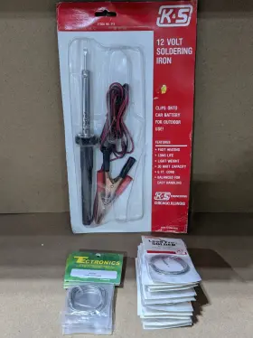 10003 K&s Techtronics Perfect - #212 12 V Soldering Iron Also Includes 16 Pcks Of Solder Nos