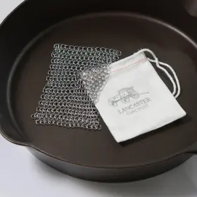Acc-086 Lancaster Cast Iron Chainmail Scrubber For Cleaning Cookware - 4 Inch X Made In The Usa