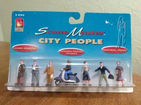 Life-like 077071016322 O Scale Scene Master City People 7 Train Accessories Moped Scooter