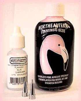 Northeastern Scale Lumber 521-80525 Flamingo Glue Kit 4oz Refill 1/2oz Dispensor T 80525