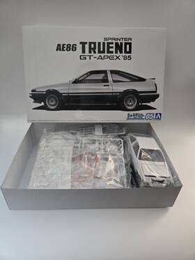 Qingdao Cultural Teaching Mate Aoshima 905083061411 Toyota Ae86 Sprinter Trueno Gt-apex 85 1 24 Scale Model Kit
