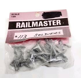 Railmaster Exports R-113 S Scale #r113 Die Cast Figures 1 64 6- Sodiers Nip