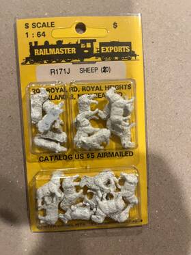 Railmaster Exports R171j S-scale Sheep Die Cast Qty. 20