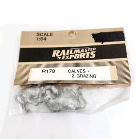 Railmaster Exports R178 S Scale 1 64 #r178 Calves Grazing Die Cast Qty.2