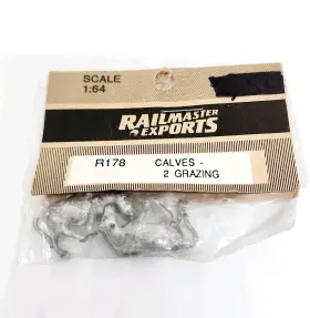 R178 Railmaster Exports S Scale 1 64 #r178 Calves Grazing Die Cast Qty.2