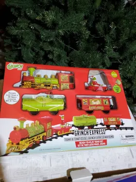Ruz 193849054157 Dr. Seuss The Grinch Christmas Holiday Express Play Train Set 12pc