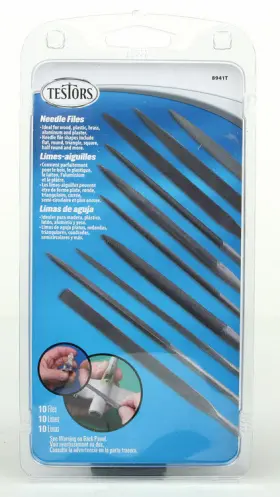 Tes8941t Testors Needle File 10-piece Set Flat Round Triangle Square Half-roun 8941t