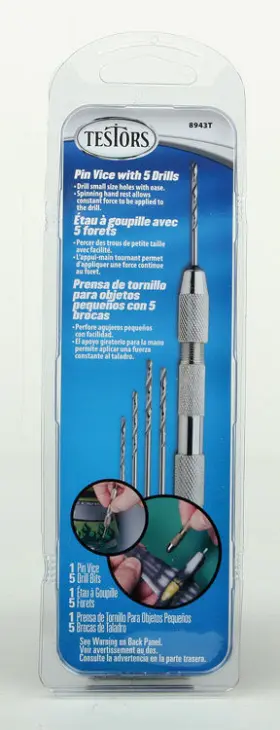 Tes8943t Testors Pin Vise With 5 Drill Bits Modeling Tools And Accessories 8943t