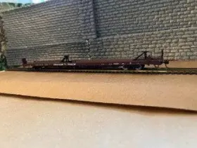 910-5732 Walthers 616374208661 Ho - Mainline 89ft Channel Side Flatcar Inch Ttx #150088 Brown