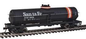 Walthers Trainline 931-1444 Ho Scale Model Santa Fe Tank Car Black/orange/white