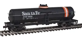 931-1444 Walthers Trainline Ho Scale Model Santa Fe Tank Car Black/orange/white