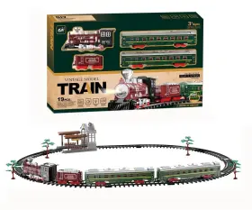 Aa187648 Zhong Jia Long Battery Operated Vintage Model Train Set 19pc -