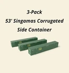 Walthers 3-PACK Green Emp 53' Singumas Corrugated Side Container Ho Scale (emhu) New. Price: $34.99.