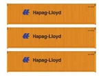 Walthers Ho #949-18252 (3-PACK) 40' Fully Corrugated Container-hapag-lioyd New. Price: $28.59.