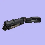 Mantua Tyco Ho Santa Fe 4073 Locomotive & Coal Car Used. Price: $74.99.