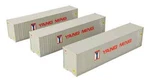 Walthers 949-18205 40' Corrugated Container- 3-PACK Yang Ming Ho Scale New. Price: $31.99.