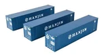 Walthers 949-18201 40' Corrugated Container- 3-PACK Hanjin Ho Scale New. Price: $31.99.