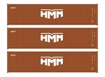 Walthers 949-18256 40' Fully Corrugated Container 3-PACK Hmm Ho Scale New. Price: $33.99.