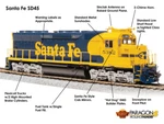 Broadway Limited 4283 Ho Emd SD45 Atsf #5398 Yellow Bonnet PARAGON4 Sound/dcc New. Price: $241.55.