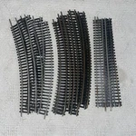 Lot Of 17 Tyco Ho Scale Train Tracks Curved Straight Made Austria Used. Price: $18.30.
