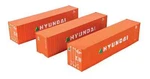 Walthers 949-18203 40' Corrugated Container- 3-PACK Hyundai Ho Scale New. Price: $31.99.