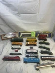 Ho Scale Train Lot Tyco Bachmann Ahm Locomotive 19 Cars Track Accessories Switch Used. Price: $75.00.
