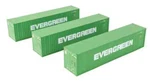 Walthers Ho #949-18202 40' Flat Panel Container 3-PACK -- Evergreen New. Price: $31.00.