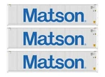 Walthers Scenemaster 949-18253 Ho 40' Corr Container 3-PACK Matson New. Price: $33.99.