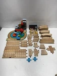 Thomas & Friends Wooden Railway Track Lot Of 70+ Gullane Train Playset Used. Price: $68.00.