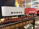 Lionel 2426850 - 50' Flatcar "monon" W/ 20' Trailers Custom Run For New. Price: $142.99.