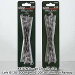 Kato Gauge Crossing Set Left 15 20-300 Right 20-301 Unitrack Railway New. Price: $27.00.